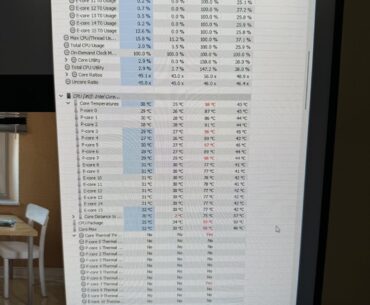 Cinebench before and after lapping 13700k with 240 aio