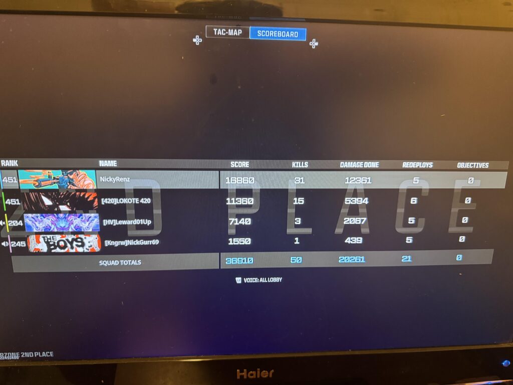 First 30 bomb! Had 20 kills with a minute left in 2nd zone, and didn’t die or grab loadout until after my 24th kill