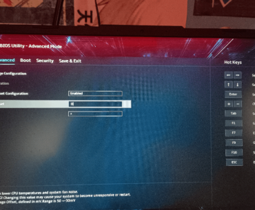 What does core voltage offset mean in Asus bios?