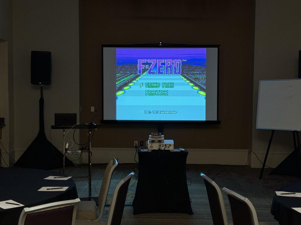 Did it make sense for me to travel to a weeklong business conference with a complete Super Nintendo setup just so I could play on the giant projector screen? No it did not. Do I regret doing it? No I do not.