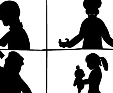 Bad Aether snippet silhouettes, based on the Touhou Bad Apple Music Video