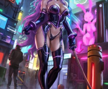 I love purple pink really much, hope it suits my Cyberpunk girl