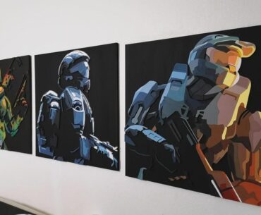 I made Halo game covers as wood wall pieces. I hope you like them.