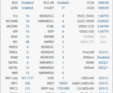 My new Samsung B-Die DDR4s. 4000C19 won't boot, but I'm totally fine with these 3600C16 timings @ 1.35V