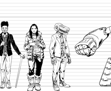 The supporting cast of my Cyberpunk Sci-Fi Comic BaadFood.