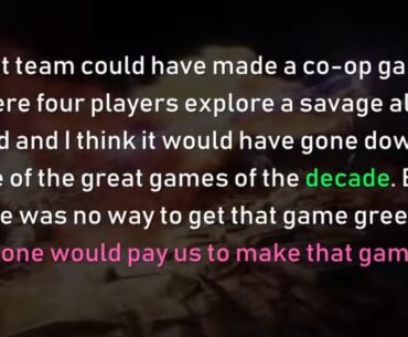 With the success from helldivers 2, I would like to point out this quote from a dev on the game Evolve from 2018 (or 2019).