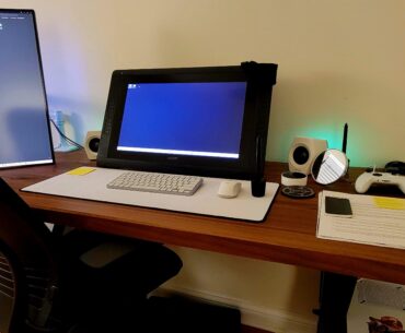 Not a lot of animation/digital artist Battlestations here. My simple looking setup.