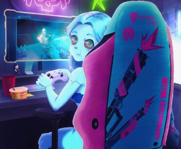 Drew Rebecca in her Gaming Station