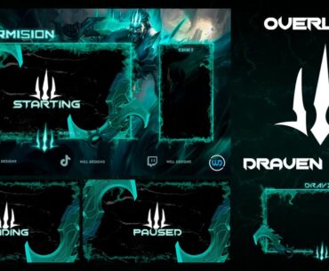 ¡Nuevo pack de overlays para streamers inspirado en Draven Arruinado de League of Legends! ¡Detalles increíbles incluidos!