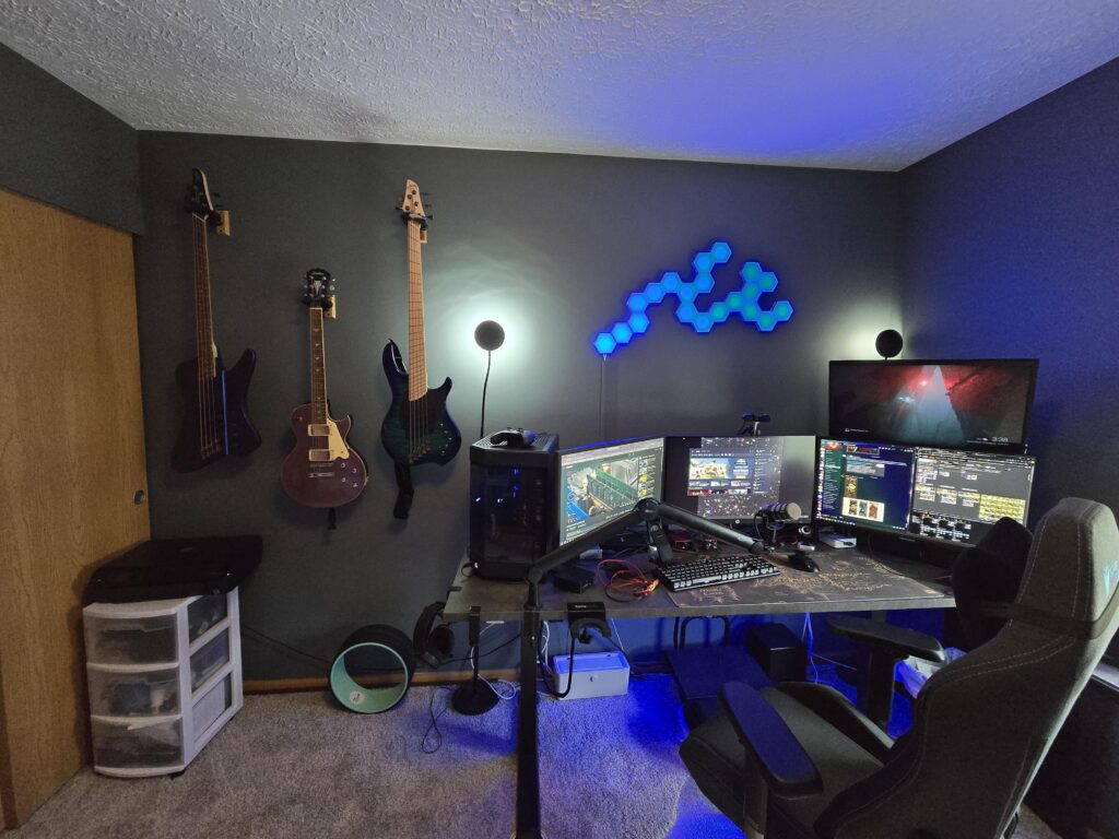 Setup for work and play.