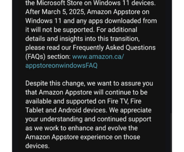 Discontinuation of Amazon Appstore on Windows 11