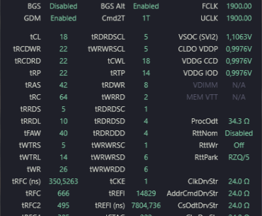 Small Dram overcklock (stock timings)