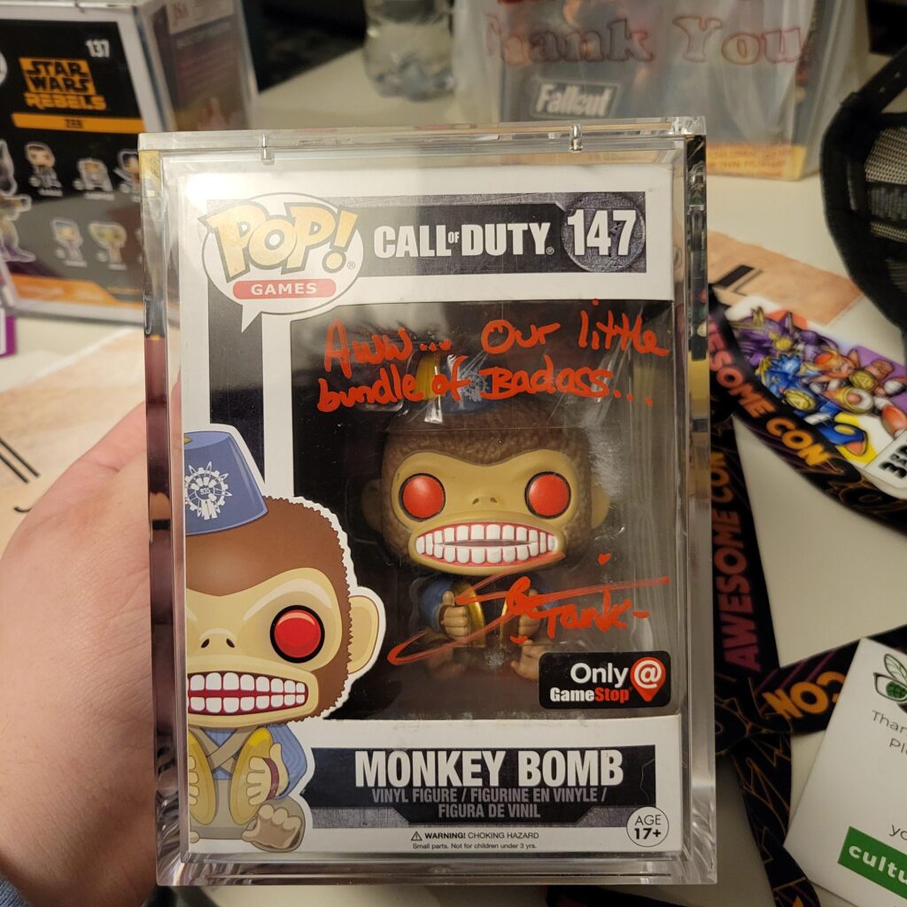 Got a Monkey Bomb signed by Dempsy today!