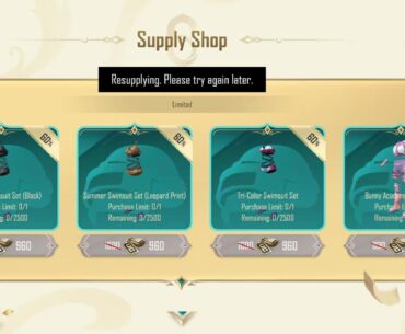 Yeah so when is the resupply coming?