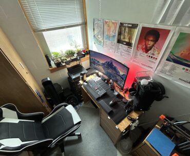 The finished dorm setup