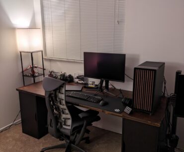 Made a desk out of a door from Home Depot and IKEA Alex drawers
