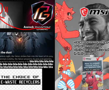 Inspired by the post about cringe Gigabyte branding (MSI is based)