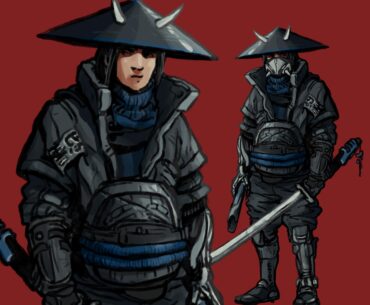 My cyberpunk samurai illustration!