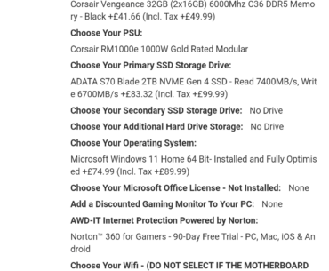 Any recommendations on these specs