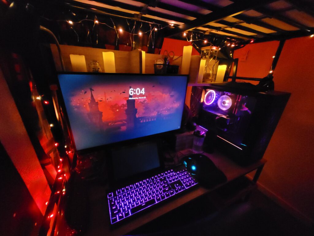 Here's mine in my 6' x 10' room. You can check my whole room on my profile :), have a good and safe year.