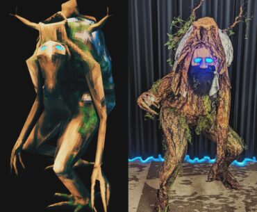 Cosplay of a greydwarf from Valheim