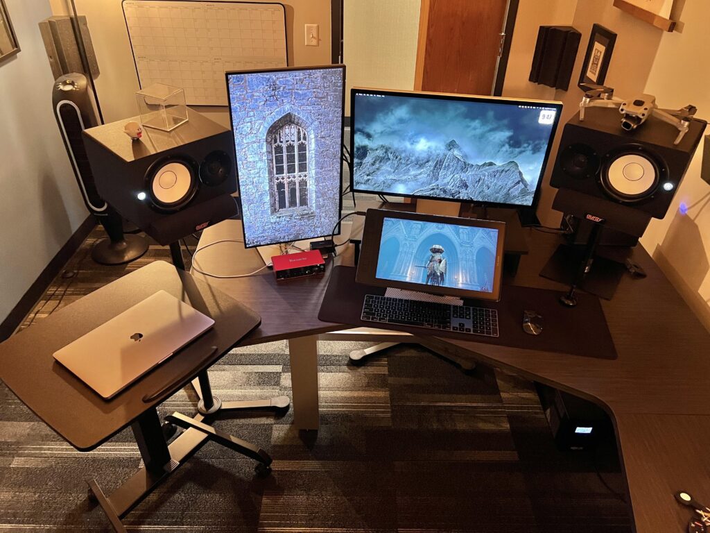 My work setup. Video/photo/graphics.
