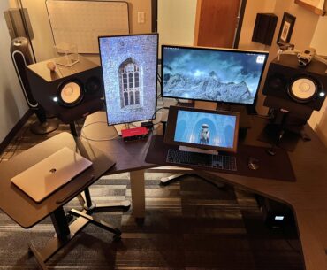 My work setup. Video/photo/graphics.