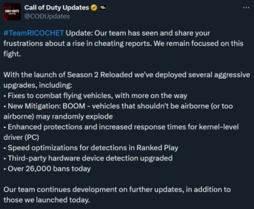 Update from RICOCHET