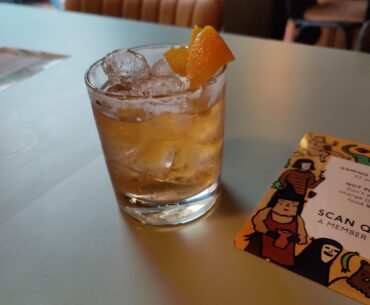 I asked for a tequila old-fashioned, topped up with cerveza and a chili garnish. The barmaid asked if I meant a Johnny Silverhand. This is her first attempt.