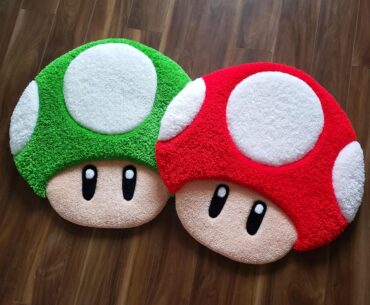 3D Mario mushrooms rugs I finished today