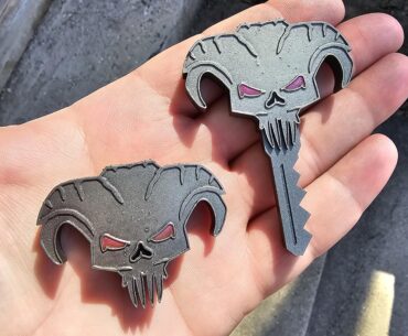 Blood Burner Key Replica modeled and 3d printed. Thinking of making the skull into a keychain or key cover for an older metal car key. Thoughts?