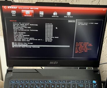 xmp on msi laptop?