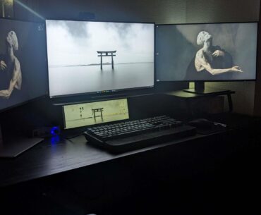 My 3+1 monitor setup