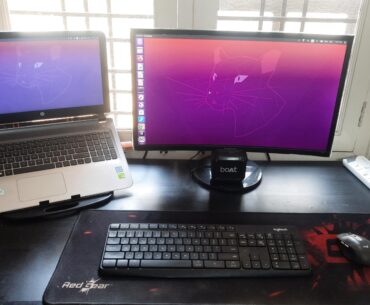 Not exactly a battle station, more like a poor man's work setup