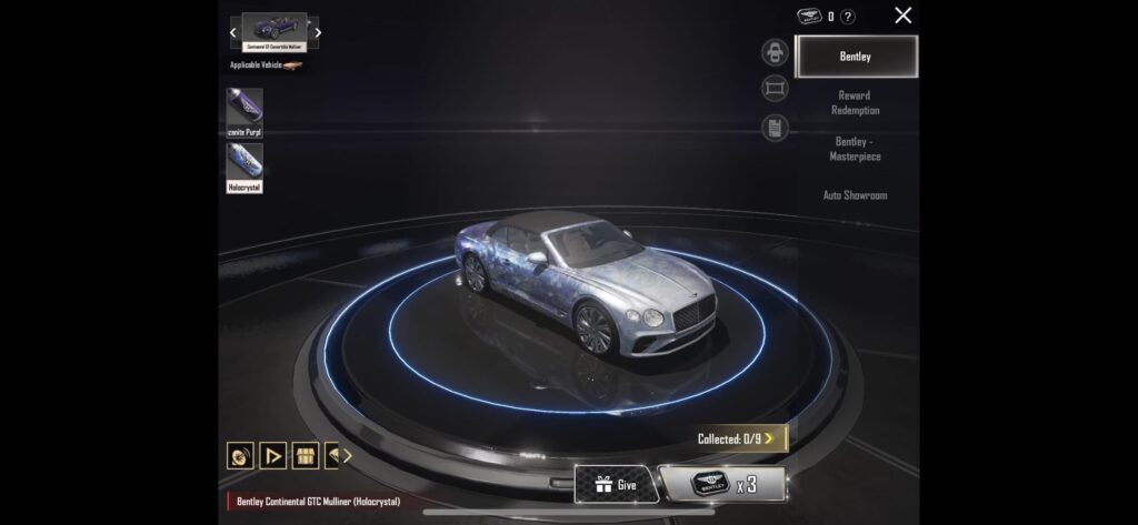 Bentley Mirado Parachute