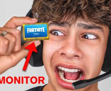 I Played Fortnite on World's SMALLEST Monitor