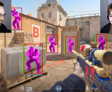 can 1 girl with cheats beat 5 CS2 noobs... (1v5)