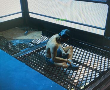 Found this guy on a random building took the elevator on anyone know the story here?