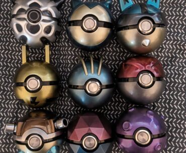 All the Pokeballs I've designed and 3D printed so far