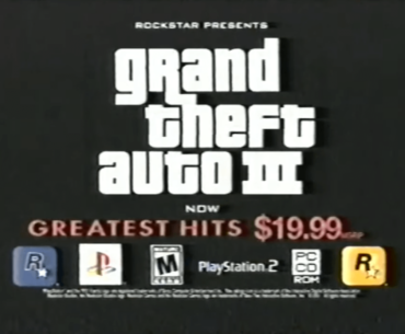 Playstation commercials from early 2000's for Grand Theft Auto 3, this brings me back. Just seeing the old logos.