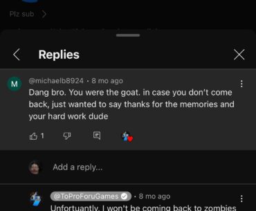 Toproforugames, Adam Tichopad has confirmed he will not return