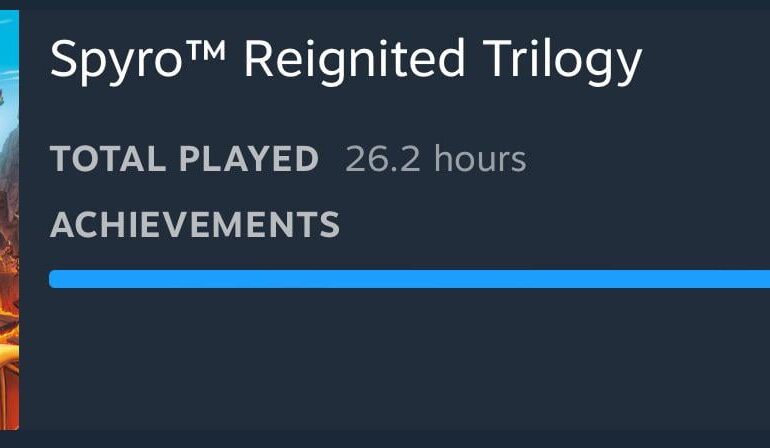 Not much of an achievement hunter but managed to get 100% achievements on the ‘Spyro Reignited Trilogy’ at the weekend.