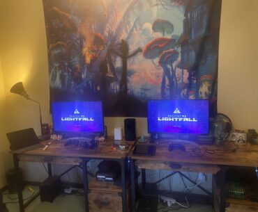 Met my wife gaming, this is our setup