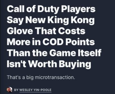 Call of Duty Players deserved to get scammed at this point.