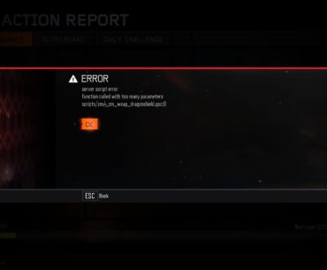 Trying to play quiet cosmos but whenever I shoot a zombie this shows up. is there a fix?