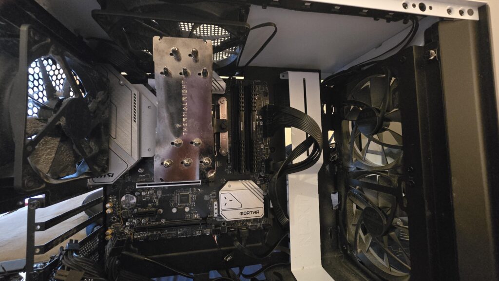 Got 4 case fans and 2 heat sink fans. What direction should they all be facing? Got 4 case fans and 2 heat sink fans. What direction should they all be facing?