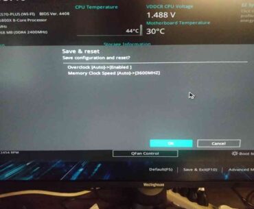 Overclocked my RAM from 2400mhz to 3600mhz, DRAM light and wont post.