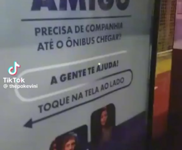 In São Paulo, Brazil, due to violence, you can call a virtual company to stay with you at bus stops at night