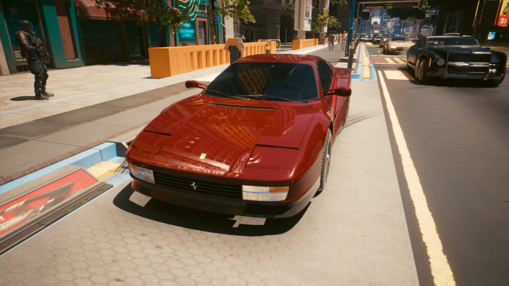 Testarossa simply fits in Night City