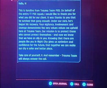 I got this text from trauma team